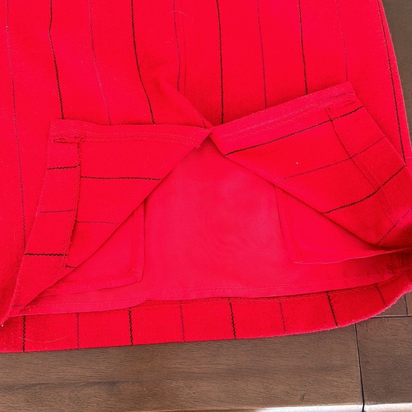 Vintage Junior Bazaar red striped pencil skirt - Picture 9 of 10